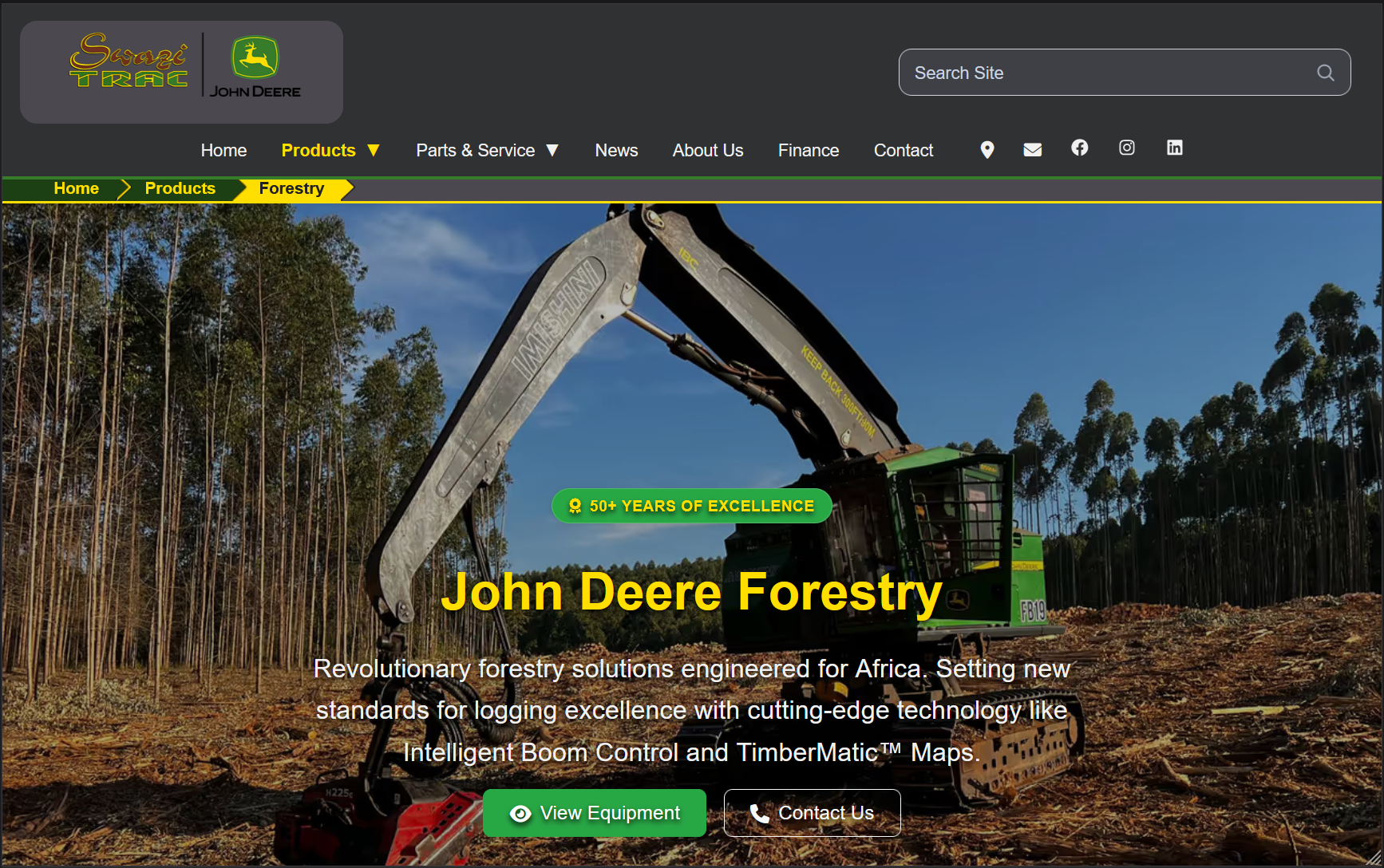 Agricultural Website Product Catalog Interface